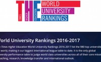 最新发布！2016-17年泰晤士世界大学排行榜：52所中国大陆高校上榜